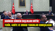 Kabine’nin gündemi yoğun: Terörsüz Türkiye, Suriye ve orman yangınları masada