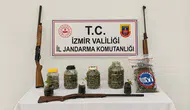 Ödemiş'te jandarma baskını: Evinden cephanelik ve uyuşturucu çıktı