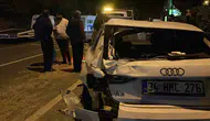 Sarıyer'de gece yarısı dehşeti: Sıkıştırılan otomobil park halindeki araçlara daldı