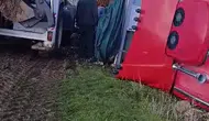 Karakoçan'da pancar hasadı yolculuğu şarampolde noktalandı
