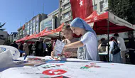 Samsun'un minik yüreklerinden Gazze'ye fırça darbesi: Hayallerini kağıda döktüler