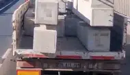 Eskişehir trafiğinde ölümcül ihmal: Tonluk beton bloklar hiçbir önlem alınmadan taşındı