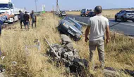 Çınar yolunda şiddetli çarpışma: Araç yoldan çıktı