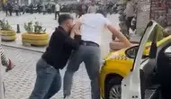 Çemberlitaş Meydanı'nda şok görüntüler: Taksicilerin yolcu kavgası sokağa taştı