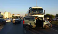 Manavgat yolunda dehşet anları: Tanker hafif ticari aracı metrelerce sürükledi