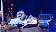 Reyhanlı'da dehşet anları: Kavşaktaki çarpışma tır şoförlerini hedef aldı