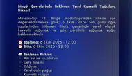 Bingöl'de meteorolojik alarm: Saatler verildi, kritik uyarı geldi