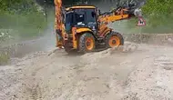 Denizli’de dolu yağışı ulaşımı kesti
