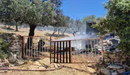 Bodrum'da yaşlı çiftin yuvası küle döndü