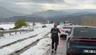 Karaman yollarını ceviz büyüklüğünde dolu vurdu