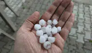 Manisa Demirci’de dolu yağışı kiraz bahçelerini vurdu