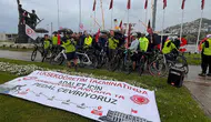 Üniversite çalışanları tazminat adaletsizliği için Samsun'dan Ankara'ya pedal çeviriyor