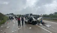Karabük yolunda feci kaza Servis otobüsü ve otomobil çarpıştı