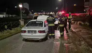 Eskişehir’de akaryakıt istasyonu yakınında otomobil alevlere teslim oldu