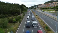 Bayram tatili için yola çıkanlar Muğla girişinde uzun kuyruklar oluşturdu