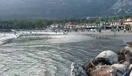 Akyaka kıyılarında deniz 100 metre geri çekildi