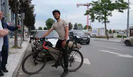 İtalya'dan Japonya'ya pedal çeviren gezginin durağı Düzce oldu