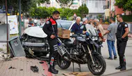 Antalya'da polis motosikleti ve otomobil çarpıştı 3 kişi hastanelik oldu