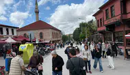 Eskişehir’in tarihi Odunpazarı bölgesinde bayram kalabalığı yaşanıyor