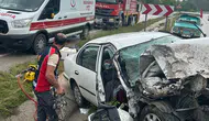 Tokat Reşadiye yolunda emniyet şeridi kazası