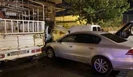 Kayseri'de sanayiye çekilen arızalı otomobil bir anda yanmaya başladı