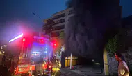 Ordu'da apartman otoparkında korkutan araç yangını