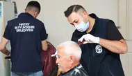 Hataylı yaşlıların bayram tıraşı belediyeden