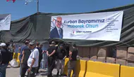 Ümraniye kurban kesim alanlarında bayram mesaisi
