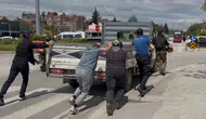 Eskişehir trafiğinde imece usulü yardım seferberliği