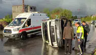 Muşta dolu yağışı trafiği birbirine kattı iki kişi yaralandı