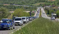 Bayram dönüşü Karabük yolunda trafik kilitlendi