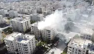 Nusaybin’de ev yangını dron kamerasına yansıdı