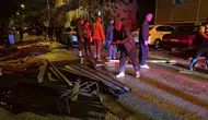 Bartın'da fırtına dehşeti çatıyı uçurdu araçları hurdaya çevirdi