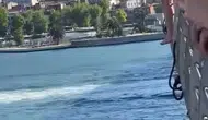 Haliç Köprüsünde yürekleri ağza getiren atlayış