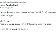 Müsavat Dervişoğlu'ndan millet iradesine yönelik müdahalelere sert tepki