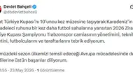 Devlet Bahçeli'den Trabzonspor'a kupa kutlaması