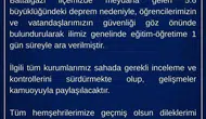 Malatya’da deprem nedeniyle okullar bir gün tatil edildi