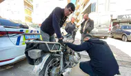 Karaman polisinden kaçan sürücü motosikleti bırakıp izini kaybettirdi