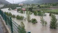 Kelkit Irmağı taştı Reşadiye’de evleri su bastı