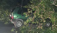 Bartın'da fırtına araçları hurdaya çevirdi