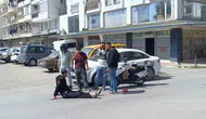 Antalya'da motosikletli sürücü feda etti