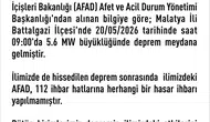 Malatya merkezli sarsıntı Elazığ ve çevre illeri salladı