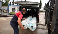 Kocaeli’de fırtına mağduru çiftçiye sera naylonu desteği
