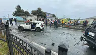 Rize’de feci kaza Havalanan cip karşı şeritteki aracın üzerine düştü