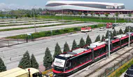 Samsun raylı sistemine ilk yeni nesil tramvay geldi