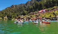 Burdur Karacaören Barajı sporcularla şenlendi