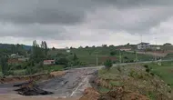 Kayseri'de şiddetli yağış viyadüğü çökertti