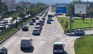 Bayram dönüşü Bursa Ankara yolunda araç kuyrukları uzadı