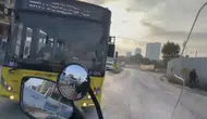 Kartal trafiğinde saniyelerle gelen ölümden dönüş