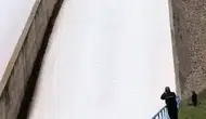 Özlüce Barajı yedi yıl aradan sonra kapaklarını açtı